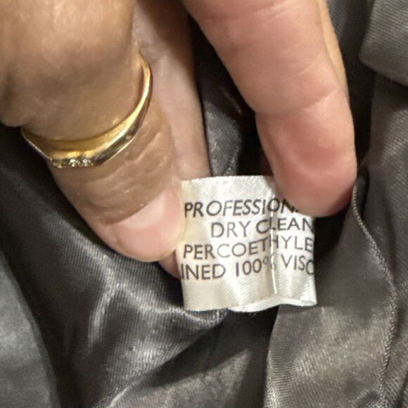 (T7) Bullock Jones Men's Vintage 100% Cashmere Grey Coat, Size 46 R, Long - Picture 10 of 15